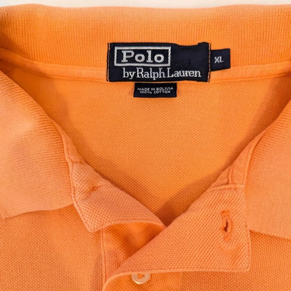 Polo Ralph Lauren Men’s | Cotton Piqué Polo Short Sleeves Neon Orange | Size XL